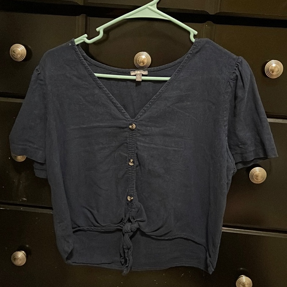 Blue crop top